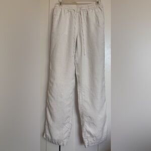 Charter Club Women's White Luxury 100% Linen Pants Size XS